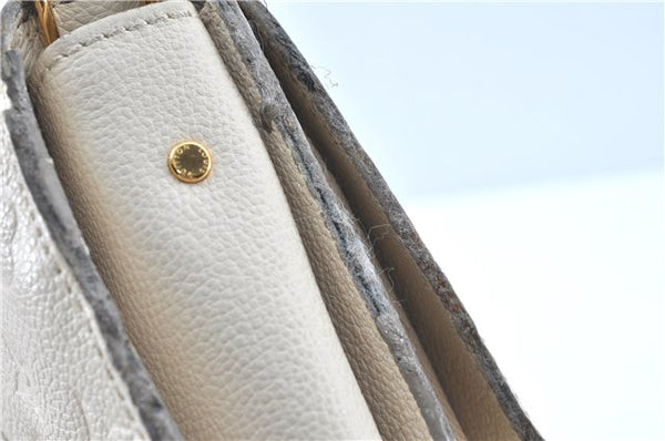 Auth Louis Vuitton Monogram Empreinte Fascinante Shoulder Bag M40807 White H9608