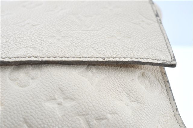 Auth Louis Vuitton Monogram Empreinte Fascinante Shoulder Bag M40807 White H9608