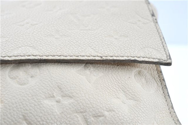 Auth Louis Vuitton Monogram Empreinte Fascinante Shoulder Bag M40807 White H9608
