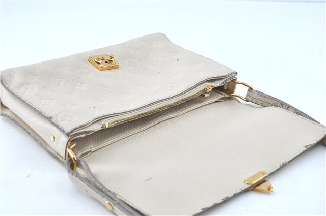 Auth Louis Vuitton Monogram Empreinte Fascinante Shoulder Bag M40807 White H9608