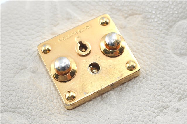 Auth Louis Vuitton Monogram Empreinte Fascinante Shoulder Bag M40807 White H9608