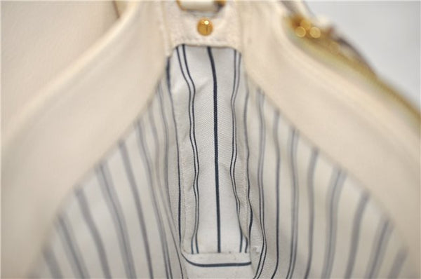 Auth Louis Vuitton Monogram Empreinte Fascinante Shoulder Bag M40807 White H9608