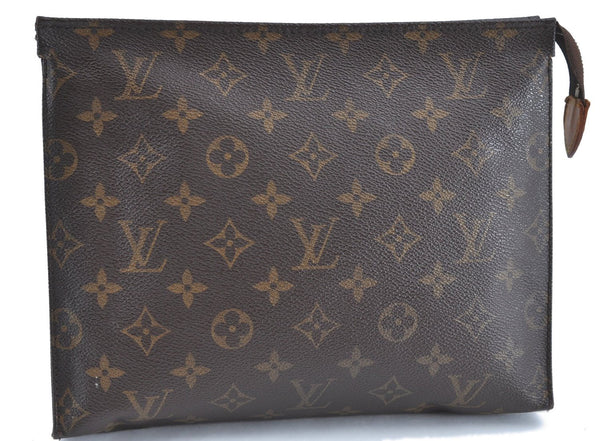 Auth Louis Vuitton Monogram Poche Toilette 26 Cosmetics Pouch M47542 LV H9615