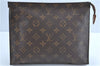 Auth Louis Vuitton Monogram Poche Toilette 26 Cosmetics Pouch M47542 LV H9615