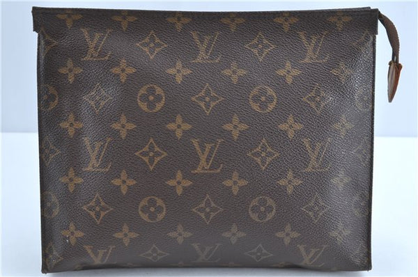 Auth Louis Vuitton Monogram Poche Toilette 26 Cosmetics Pouch M47542 LV H9615