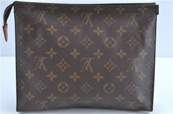 Auth Louis Vuitton Monogram Poche Toilette 26 Cosmetics Pouch M47542 LV H9615