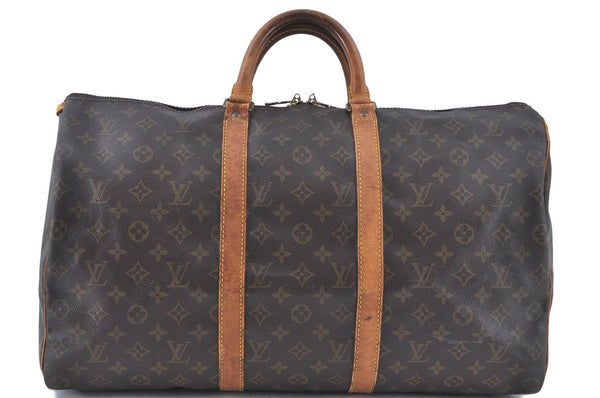 Authentic Louis Vuitton Monogram Keepall 50 Travel Boston Bag M41426 LV H9616