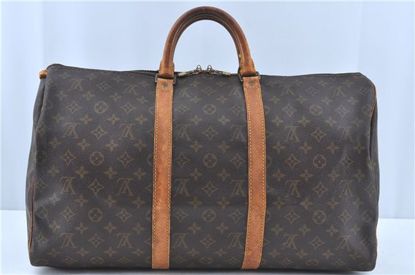 Authentic Louis Vuitton Monogram Keepall 50 Travel Boston Bag M41426 LV H9616