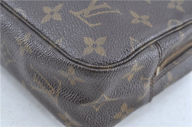 Auth Louis Vuitton Monogram Trousse Toilette 23 Clutch Hand Bag M47524 LV H9618