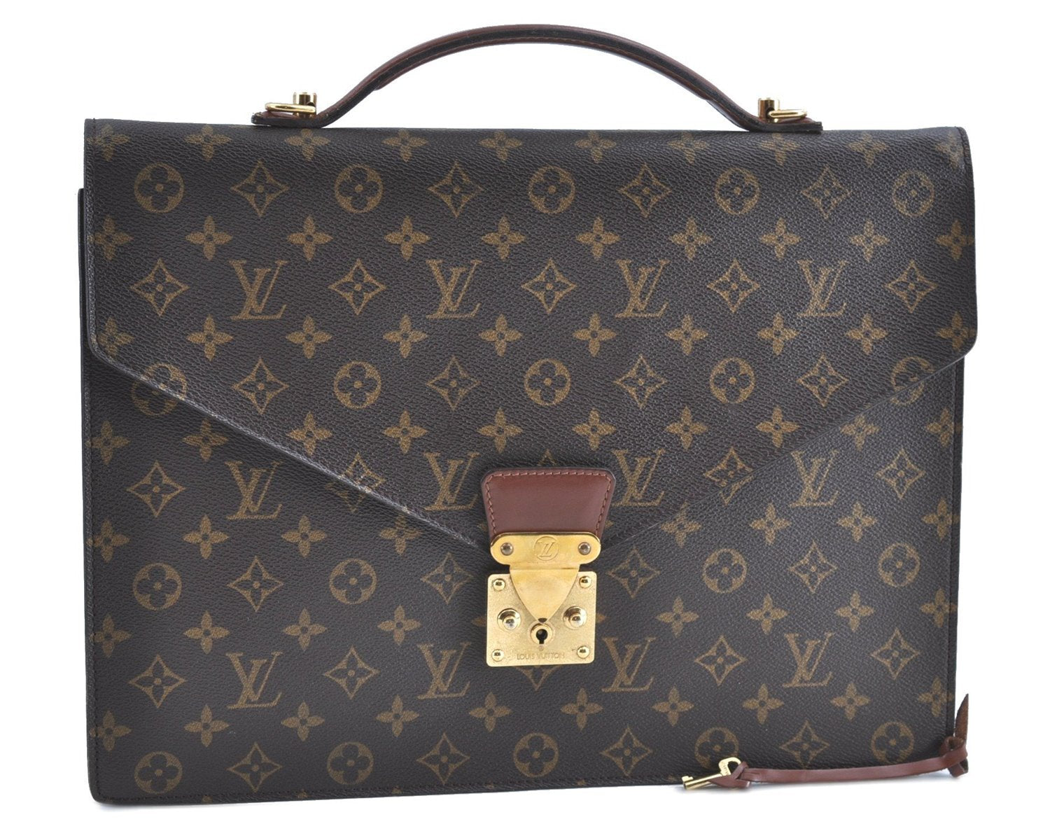 Auth Louis Vuitton Monogram Porte Documents Bandouliere M53338 Briefcase H9619