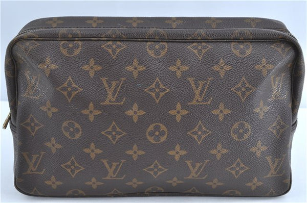 Auth Louis Vuitton Monogram Trousse Toilette 28 Clutch Hand Bag M47522 LV H9623