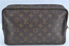 Auth Louis Vuitton Monogram Trousse Toilette 28 Clutch Hand Bag M47522 LV H9623