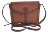 Authentic Burberrys Vintage Leather Shoulder Cross Body Bag Purse Brown H9625