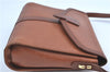 Authentic Burberrys Vintage Leather Shoulder Cross Body Bag Purse Brown H9625