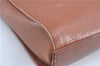 Authentic Burberrys Vintage Leather Shoulder Cross Body Bag Purse Brown H9625