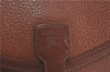 Authentic Burberrys Vintage Leather Shoulder Cross Body Bag Purse Brown H9625