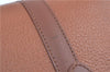 Authentic Burberrys Vintage Leather Shoulder Cross Body Bag Purse Brown H9625