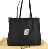 Authentic FENDI Zucca Shoulder Tote Bag Nylon Leather Black H9633