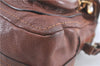 Authentic Chloe Paraty 2Way Shoulder Hand Bag Leather Brown H9634