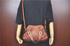 Authentic Chloe Paraty 2Way Shoulder Hand Bag Leather Brown H9634