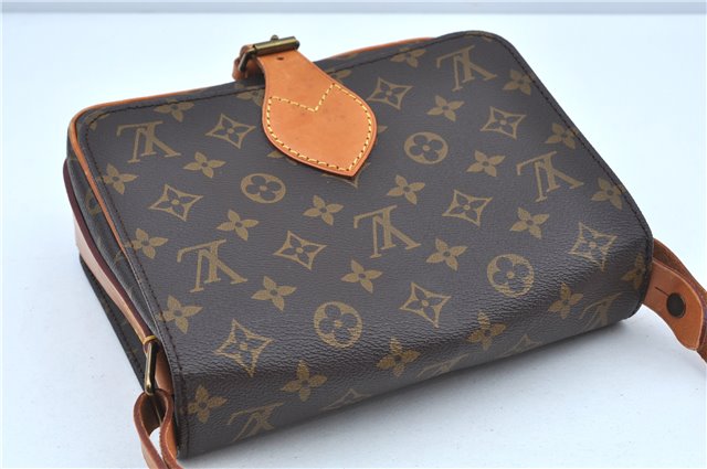 Authentic Louis Vuitton Monogram Cartouchiere MM M51253 Shoulder Cross Bag H9636