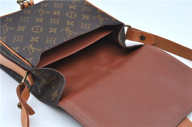 Authentic Louis Vuitton Monogram Cartouchiere MM M51253 Shoulder Cross Bag H9636