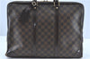 Authentic Louis Vuitton Damier Porte Documents Voyage Briefcase N41124 LV H9637