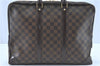 Authentic Louis Vuitton Damier Porte Documents Voyage Briefcase N41124 LV H9637