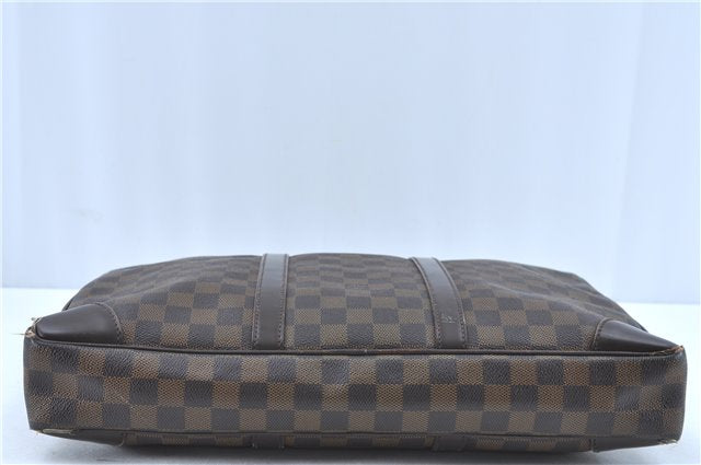 Authentic Louis Vuitton Damier Porte Documents Voyage Briefcase N41124 LV H9637