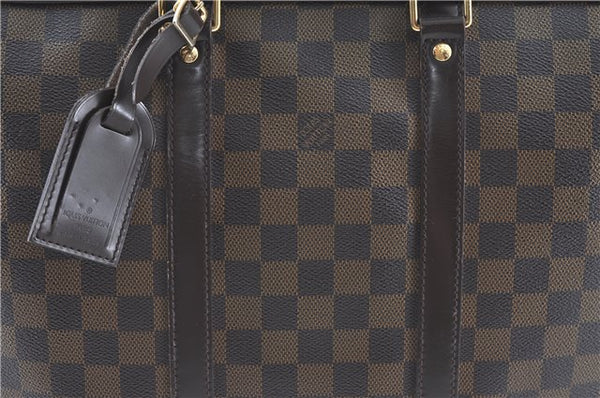 Authentic Louis Vuitton Damier Porte Documents Voyage Briefcase N41124 LV H9637