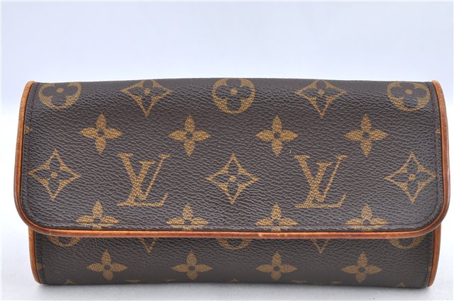 Authentic Louis Vuitton Monogram Pochette Twin PM Shoulder Bag M51854 Junk H9638