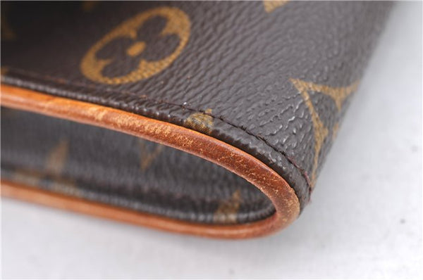 Authentic Louis Vuitton Monogram Pochette Twin PM Shoulder Bag M51854 Junk H9638