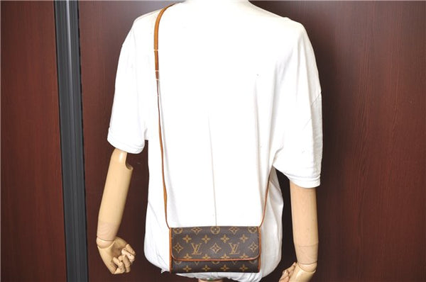 Authentic Louis Vuitton Monogram Pochette Twin PM Shoulder Bag M51854 Junk H9638