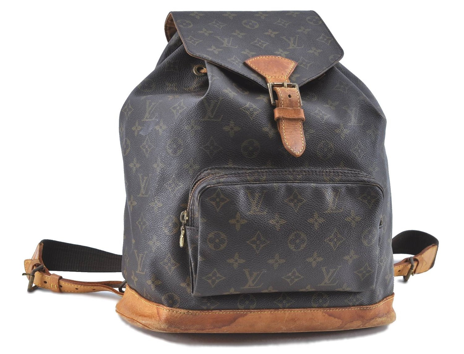 Authentic Louis Vuitton Monogram Montsouris GM Backpack M51135 LV H9645