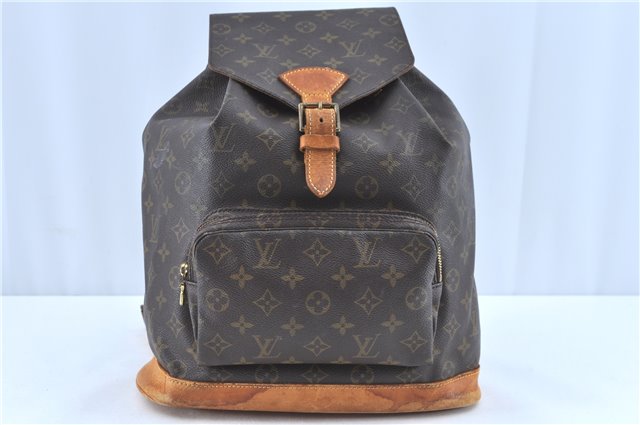 Authentic Louis Vuitton Monogram Montsouris GM Backpack M51135 LV H9645