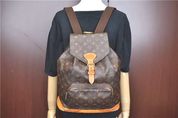 Authentic Louis Vuitton Monogram Montsouris GM Backpack M51135 LV H9645