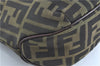 Authentic FENDI Zucca Shoulder Tote Bag Nylon Leather Brown H9646