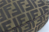 Authentic FENDI Zucca Shoulder Tote Bag Nylon Leather Brown H9646