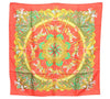 Authentic HERMES Carre 90 Scarf Merry-go-round Motif Silk Red Box H9647