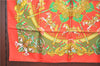 Authentic HERMES Carre 90 Scarf Merry-go-round Motif Silk Red Box H9647