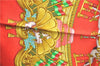 Authentic HERMES Carre 90 Scarf Merry-go-round Motif Silk Red Box H9647