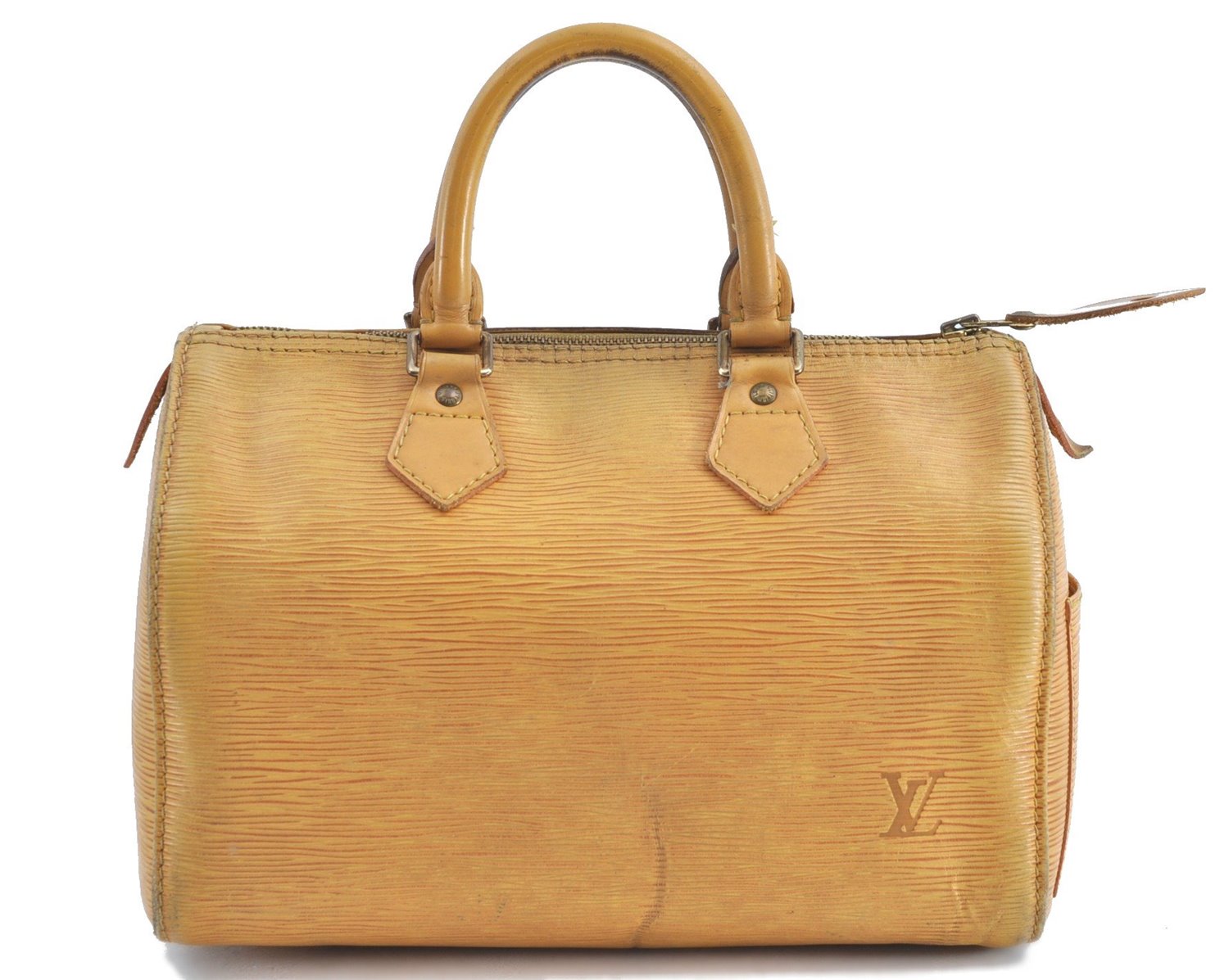 Authentic Louis Vuitton Epi Speedy 25 Hand Bag Yellow M43019 LV H9658