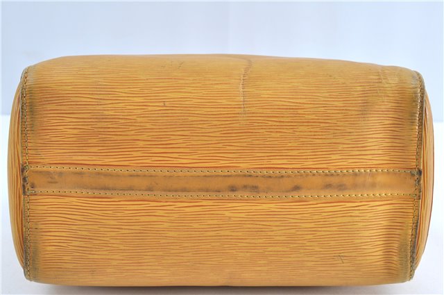 Authentic Louis Vuitton Epi Speedy 25 Hand Bag Yellow M43019 LV H9658