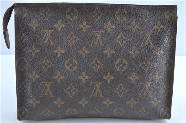 Auth Louis Vuitton Monogram Poche Toilette 26 Cosmetics Pouch Old Model LV H9664