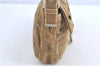 Authentic FENDI Mamma Baguette Shoulder Hand Bag Purse Corduroy Beige H9666