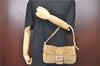 Authentic FENDI Mamma Baguette Shoulder Hand Bag Purse Corduroy Beige H9666