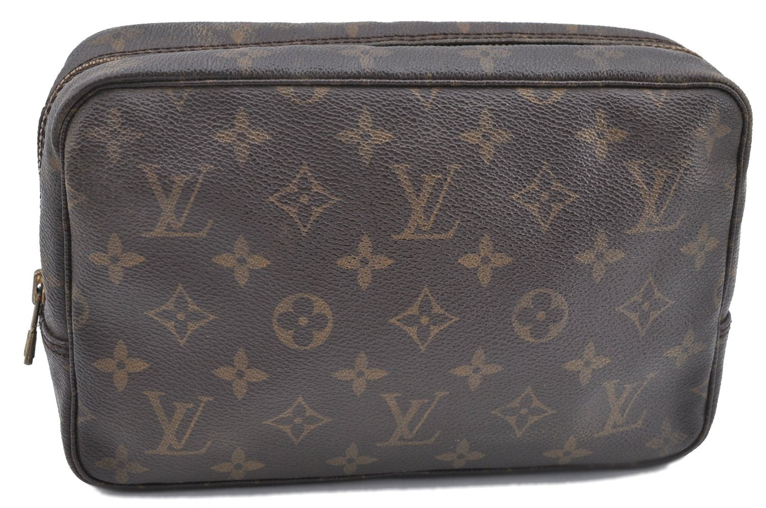 Auth Louis Vuitton Monogram Trousse Toilette 23 Clutch Hand Bag M47524 LV H9670