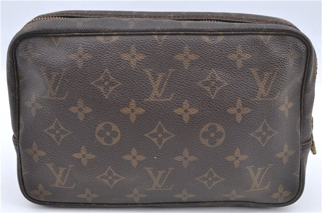 Auth Louis Vuitton Monogram Trousse Toilette 23 Clutch Hand Bag M47524 LV H9670