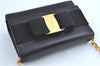 Auth Salvatore Ferragamo Vara Shoulder Cross Body Bag Leather Black SF Box H9674