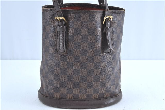 Authentic Louis Vuitton Damier Marais Bucket Shoulder Bag N42240 LV H9683